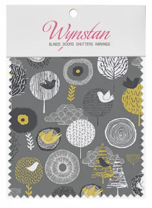 Wynstan Fabric Swatch - Birdsong Midnight by Wynstan, a Blinds for sale on Style Sourcebook