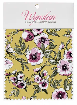 Wynstan Fabric Swatch - Wildflower Canary by Wynstan, a Blinds for sale on Style Sourcebook
