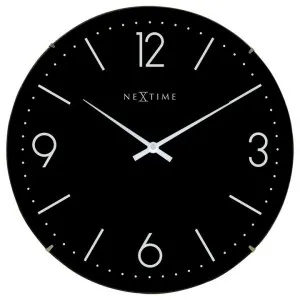 Nextime Basic Glass Dome Round Wall Clock, 35cm, Black by NexTime, a Clocks for sale on Style Sourcebook