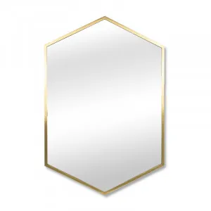 Luxe Florence Brushed Brass Metal Bathroom Mirror - 50cm x 75cm by Luxe Mirrors, a Vanity Mirrors for sale on Style Sourcebook