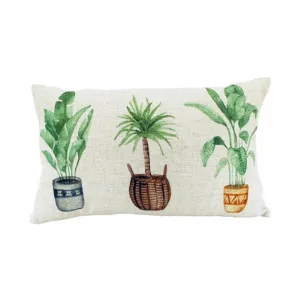 Botanic Beauties Linen Lumbar Cushion by NF Living, a Cushions, Decorative Pillows for sale on Style Sourcebook