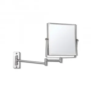 Square 1x & 5x Magnification Mirror Silver (20cm x 20cm) by Luxe Mirrors, a Shaving Cabinets for sale on Style Sourcebook
