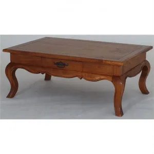Mervent White Cedar Timber 2 Drawer Coffee Table,115cm, Light Pecan by Centrum Furniture, a Coffee Table for sale on Style Sourcebook