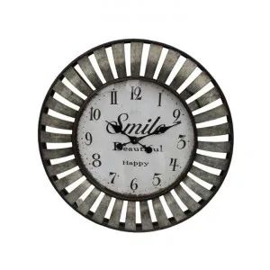 Ray Metal Frame Round Wall Clock, 82cm by CHL Enterprises, a Clocks for sale on Style Sourcebook