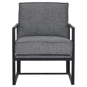 Hugo Designer Chair in Dark Grey Fabric by OzDesignFurniture, a Chairs for sale on Style Sourcebook