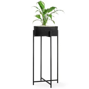 Lyra Commercial Grade Lava Stone & Metal Planter Stand, Large by Superb Lifestyles, a Plant Holders for sale on Style Sourcebook