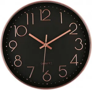 Taron 30cm Wall Clock - Black by Interior Secrets - AfterPay Available by Interior Secrets, a Clocks for sale on Style Sourcebook