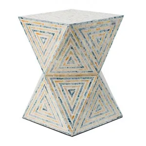 Nacton Capiz Accent Stool / Side Table by Affinity Furniture, a Side Table for sale on Style Sourcebook