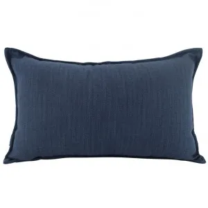 Farra Linen Lumbar Cushion, Navy by NF Living, a Cushions, Decorative Pillows for sale on Style Sourcebook