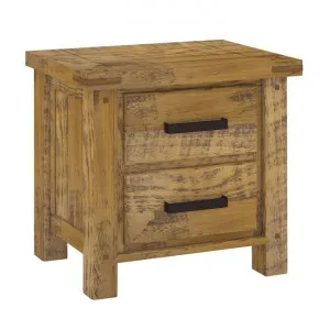 Oxley Pine Timber Bedside Table by Dodicci, a Bedside Tables for sale on Style Sourcebook