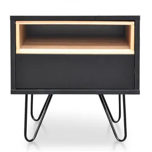 Kiata Wooden Bedside Table, Black by Conception Living, a Bedside Tables for sale on Style Sourcebook