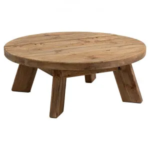 Bexhill Recycled Timber Round Coffee Table, 90cm by ArteVista Emporium, a Coffee Table for sale on Style Sourcebook