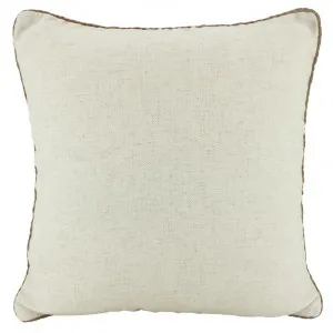 Farra Rope Trimed Linen Scatter Cushion, Beige by NF Living, a Cushions, Decorative Pillows for sale on Style Sourcebook