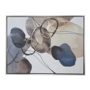 "Landscape Soft Gradation" Framed Oil Painting Canvas Wall Art, 120cm, Navy / Brown by Affinity Furniture, a Artwork & Wall Decor for sale on Style Sourcebook