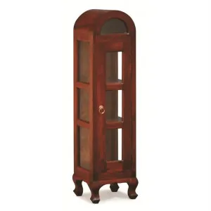 Gaidar Mahogany Timber Single Door Display Cabinet, Small, Mahogany by Centrum Furniture, a Cabinets, Chests for sale on Style Sourcebook