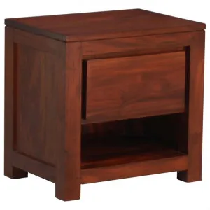Amsterdam Solid Mahogany Timber Single Drawer Bedside - Mahogany by Centrum Furniture, a Bedside Tables for sale on Style Sourcebook