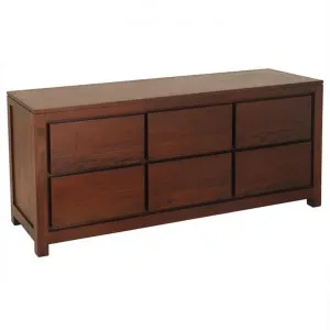 Amsterdam Mahogany Timber 6 Drawer Dresser, Mahogany by Centrum Furniture, a Dressers & Chests of Drawers for sale on Style Sourcebook
