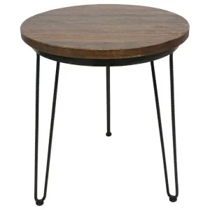 Mayo Timber and Metal Round Side Table by Chateau Legende, a Side Table for sale on Style Sourcebook