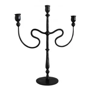 Raine Iron Candelabra, Small, Black by French Country Collection, a Candle Holders for sale on Style Sourcebook
