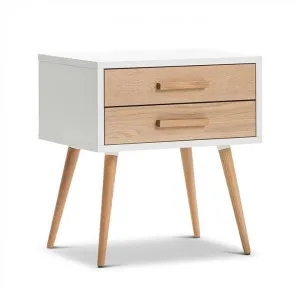Myst Retro Wooden 2 Drawer Side Table by FLH, a Side Table for sale on Style Sourcebook