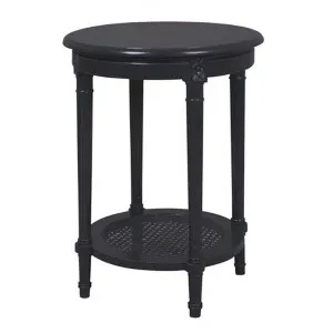 Polo Wooden Round Occassional Table - Black by Diaz Design, a Side Table for sale on Style Sourcebook