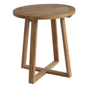 Axel Solid Oak Timber Round Side Table, Natural Oak by Manoir Chene, a Side Table for sale on Style Sourcebook