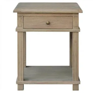 Phyllis Oak Timber Side Table, Small, Weathered Oak by Manoir Chene, a Bedside Tables for sale on Style Sourcebook