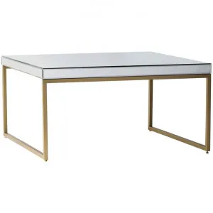 Parker Mirror & Metal Coffee Table, 90cm, Champagne by Hudson Living, a Coffee Table for sale on Style Sourcebook