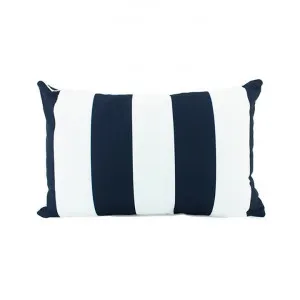 Minell Stripe Outdoor Lumbar Cushion, Navy by NF Living, a Cushions, Decorative Pillows for sale on Style Sourcebook