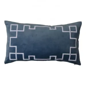 Palm Springs Velvet Lumbar Cushion Cover, Ocean Blue by COJO Home, a Cushions, Decorative Pillows for sale on Style Sourcebook