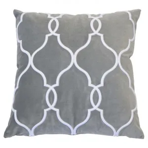 Laguna Beach Velvet Euro Cushion Cover, Grey by COJO Home, a Cushions, Decorative Pillows for sale on Style Sourcebook