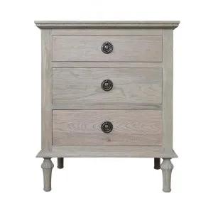Emmerson Oak Timber Bedside Table, Weathered Oak by Manoir Chene, a Bedside Tables for sale on Style Sourcebook