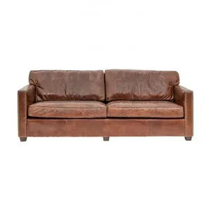 Chatham Aged Leather Sofa, 3 Seater, Cigar by Affinity Furniture, a Sofas for sale on Style Sourcebook