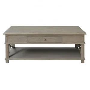 Phyllis Oak Timber Coffee Table, 120cm, Weathered Oak by Manoir Chene, a Coffee Table for sale on Style Sourcebook