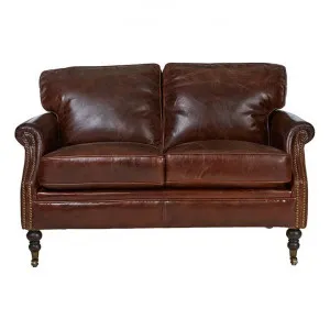 Edinburgh Aged Leather Sofa, 2 Seater by Affinity Furniture, a Sofas for sale on Style Sourcebook