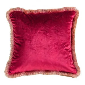 Orella Velvet Fabric Feather Filled Scatter Cushion, Red by Casa Bella, a Cushions, Decorative Pillows for sale on Style Sourcebook