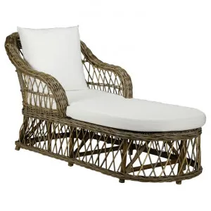 Nassau Rattan Chaise / Daybed, 160cm, Natural / Oatmeal by Room and Co., a Sofas for sale on Style Sourcebook