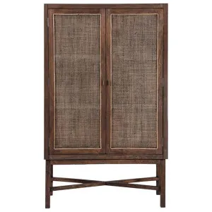 Wendell Mango Wood & Rattan 2 Door Cabinet, Honey Brown by Affinity Furniture, a Cabinets, Chests for sale on Style Sourcebook
