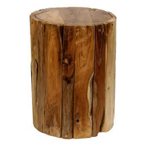 Tropica Driftwood Commercial Grade Reclaimed Teak Timber Drum Stool by Superb Lifestyles, a Side Table for sale on Style Sourcebook