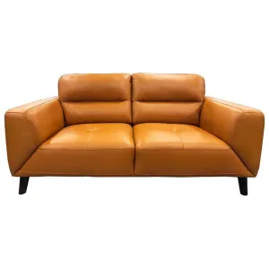 Bavaria Leather Sofa, 2 Seater, Tangerine by Dodicci, a Sofas for sale on Style Sourcebook
