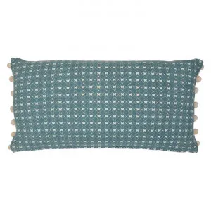 R&H Butterfly Lace Fabric Lumbar Cushion, Blue by Raine & Humble, a Cushions, Decorative Pillows for sale on Style Sourcebook