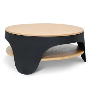Jacca Round Coffee Table, 82cm, Natural / Black by Conception Living, a Coffee Table for sale on Style Sourcebook