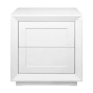 Balmain Bedside Table, Tall, White by Cozy Lighting & Living, a Bedside Tables for sale on Style Sourcebook