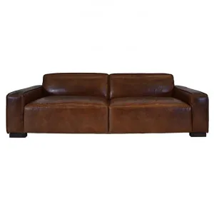 Grimsby Aged Leather Sofa, 3 Seater by Affinity Furniture, a Sofas for sale on Style Sourcebook