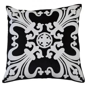 Provence Embroider Velvet Scatter Cushion Cover, Black by COJO Home, a Cushions, Decorative Pillows for sale on Style Sourcebook