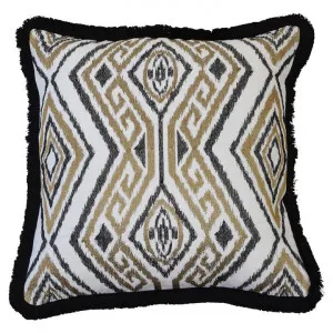Fallon Canvas Scatter Cushion Cover, Black Fringes by COJO Home, a Cushions, Decorative Pillows for sale on Style Sourcebook
