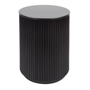 Nomad Round Side Table, Black by Cozy Lighting & Living, a Side Table for sale on Style Sourcebook