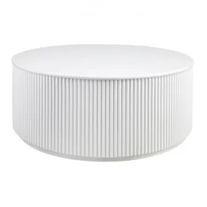 Nomad Round Coffee Table, 90cm, White by Cozy Lighting & Living, a Coffee Table for sale on Style Sourcebook