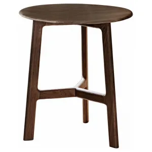 Pesaro European Oak Timber Round Side Table, Walnut by Franklin Higgins, a Side Table for sale on Style Sourcebook
