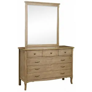 Iberia American Poplar Timber 6 Drawer Dresser with Mirror by Cosyhut, a Dressers & Chests of Drawers for sale on Style Sourcebook